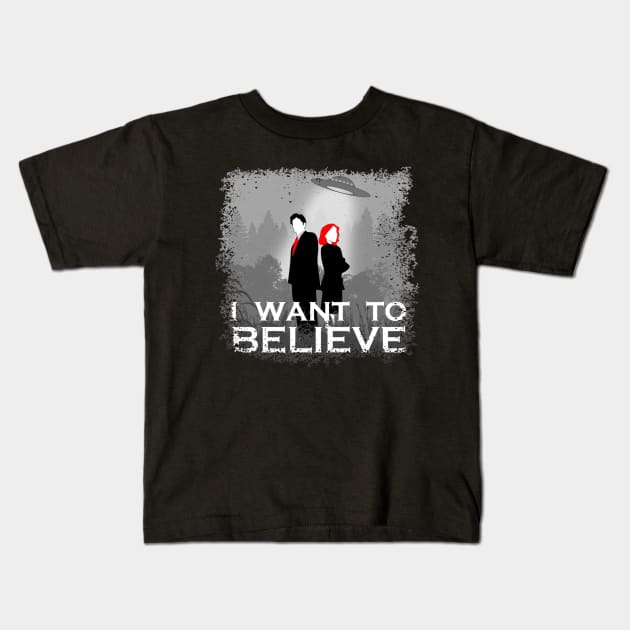 I want to believe Kids T-Shirt by Thirrin